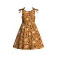 thumbnail image 5 of MEZZALL Girls Bow Shoulder Halloween Dress Ghost Pumpkin Print Sleeveless O-Neck A-Line Swing Kids Party Sundress Adorable Dresses, 5 of 5