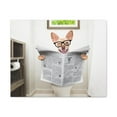 thumbnail image 4 of Funny Chihuahua Reading Newspaper On Toilet Funny Canvas Wall Art for Home Decor Ready-to-Hand, 4 of 18