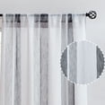 thumbnail image 3 of Uptown Home Rustic Linen Semi-Sheer Stripe Curtains, 50” x 95” (2 Panels), 3 of 6