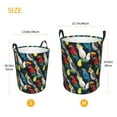 thumbnail image 4 of Uemuo Parrot Pattern Circular Laundry Hamper Basket with handles,Collapsible laundry basket,Large capacity laundry hamper,Laundry Organizer-Small, 4 of 8