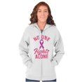 thumbnail image 5 of Breast Cancer No One Fights Alone Zip Hoodie Sweatshirt Women Brisco Brands M, 5 of 6