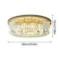 thumbnail image 2 of 23.6 Inch Modern Crystal Ceiling Light Round Golden Crystal Chandelier Flush Mount Crystal Decorative Light Fixture Suitable for Living Room Bedroom Modern Chandelier Crystal Light Ceiling Lamp, 2 of 12