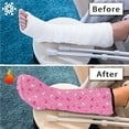 thumbnail image 7 of COEQINE Breast Cancer Pink Ribbon Leg Cast Cover Outdoor Protection Leg Cover Knee Cast Sock Breathable Cast and Bandage Protector Cast Scratcher Sleeve Gifts for Friends Size L, 7 of 7