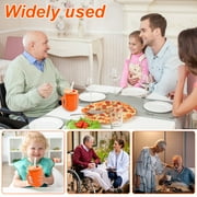 2Pcs Sippy Cup with Straw Portable Elderly Spill Proof Cup with Handle 300ML Feeding Mug Easy to Use Practical Non Spill Mug for Kids Seniors