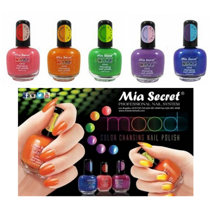 Mia Secret Mood Color Changing Nail Polish Lacquer Set Of 5 Made Mia Secret Mood Color Changing Nail Polish Lacquer Set Of 5 Made In Usa
