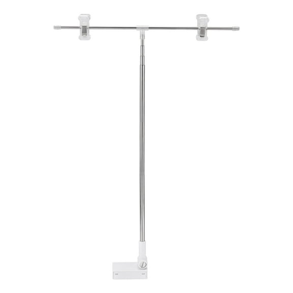 Uxcell T-Sign 4 Section Adjustable Advertising Stand Stainless Steel Display Holder with Clip