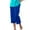 Blue, variant on AherBiu Summer Capri Pants for Women Cotton Linen Straight Leg Casual Loose High Waisted Lightweight Slacks 3/4 Length