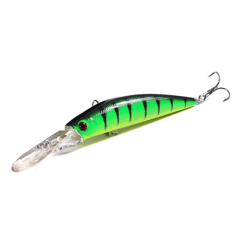 HENGJIA Minnow Fishing Lures Kit with Treble Hooks for Saltwater Freshwater, Lure kit for Trout Bass Salmon Fishing,10PCS