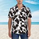 thumbnail image 2 of Fotbe Cow Skin 2 Camisa Hawaiana para Hombre Unisex – Camisa Casual de Verano con Botones de Manga Corta de Algodón y Lino,XX-Large, 2 of 7