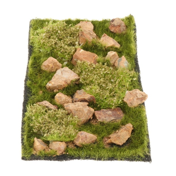 Simulación de Paisaje de Hierba de Racimo de Rocas, Modelo de Terreno en Miniatura, Dioramas de Paisaje, Fabricac A CUTICAT paisaje de hierba