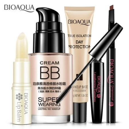 ANGGREK Cosmetic Makeup Set for Beginner Lip Balm BB Cream Eyebrow Pencil Mascara Makeup Base,Makeup Set, Lip (Best Makeup For Beginners)