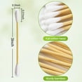 thumbnail image 2 of 1200 Count Bamboo Cotton Swabs with Paper Box, Double Tip Cotton Buds for Makeup & Ears, 2 of 8