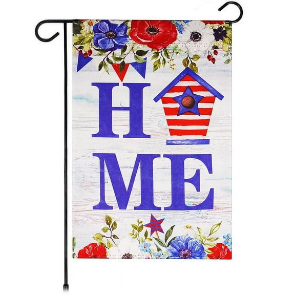 G128 Garden Flag Patriotic Decoration Home Patriotic Birdhouse 12"x18"