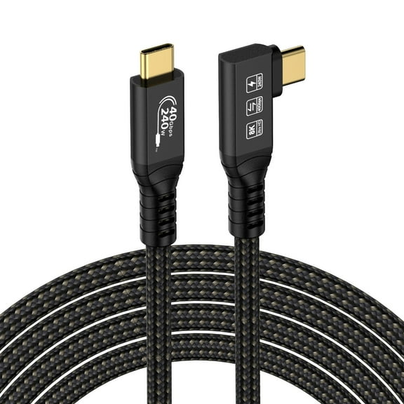 Type C to USB C 40Gbps Fast Charging Data Cable PD240W 8K60hz Video Transmission