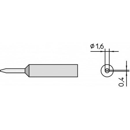 

WELLER - 1.6mm Straight Chisel Soldering Iron Tip for WXP65 & WP65