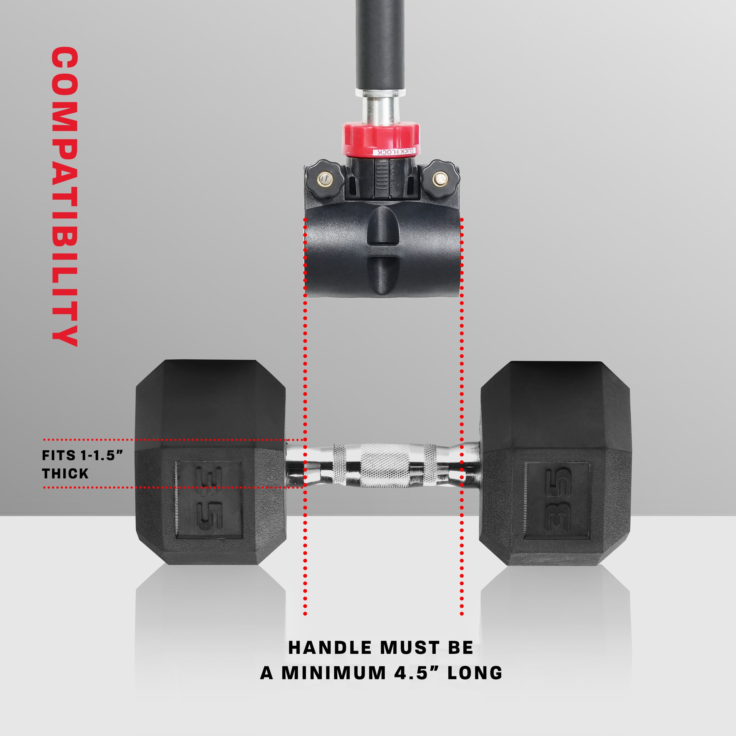 PRCTZ Modular Weightlifting Barbell, Adjustable Dumbbell to Barbell Weight Bar ,Curl Bar, and Macebell Converter, Built-in Resistance Tube Adapter, Up to 200 lb. Capacity