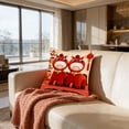 thumbnail image 4 of Uuiauoio Horse Zodiac Pillow Cover Flocked Plush Cute Animal Design Throw Pillow Case for Sofa Bed Living Room Home Decor Year of the Horse Theme, 4 of 6