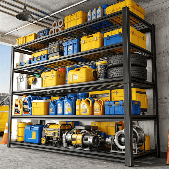 72" H x 48" W Garage Shelving, Heavy Duty 5-Tier Wire Shelving Unit, 2500 lbs Load Capacity Storage Shelves, Adjustable Metal Shelves for Garage, Kitchen, Pantry Storage, 24" D