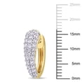 thumbnail image 4 of Everly Women's 1ct TW Diamond 14k Yellow Gold Cluster Hoop Earrings, 4 of 7