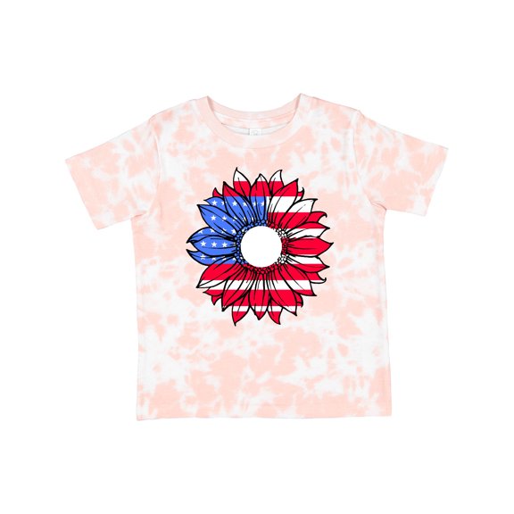Inktastic American Flag Sunflower in Red White and Blue Boys or Girls Toddler T-Shirt
