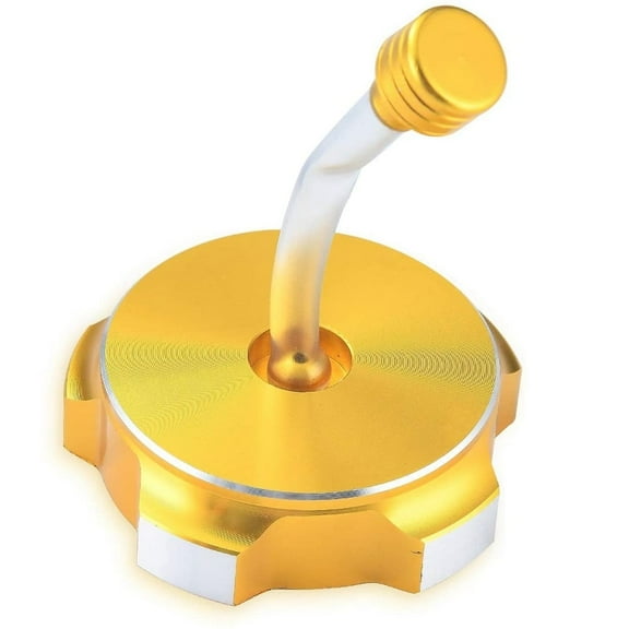 Sleek Gold Motorcycle Gas Fuel Tank Cap with Breather Valve For 50cc-150cc Chinese Pit Dirt Bikes CRF50, CRF70
