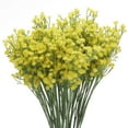 thumbnail image 1 of Flores artificiales de Gypsophila Amarillas Unique Bargains 3 ramas 15 Unidades Tacto Real para decoración de bodas, 1 of 6