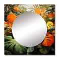 thumbnail image 2 of Designart "Tropical Foliage in Orange and Green III" Tropical Square Mirror For Wall Decor - Large Orange Square Mirror Printed Wall Decor - Traditional Square Living Room Mirror, 2 of 5