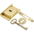 1 Set of File Lock Secure Drawer Lock Brass File Wooden Box