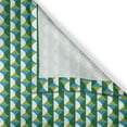 thumbnail image 3 of Ambesonne Abstract Kitchen Curtains, Repeated Geometric Motifs, 55"x45", Emerald Blue and Apple Green, 3 of 3