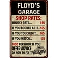 thumbnail image 1 of FLOYD'S Garage Shop Rates Sign Man Cave Decor Gift 8x12 Metal 108120010170, 1 of 1
