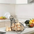 thumbnail image 7 of Rkxzt Chicken-Shaped Egg Basket - Metal Fruit Storage & Kitchen Decor,Decorative Wire Basket for Eggs, 7 of 7