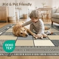 thumbnail image 4 of ODIKA 5'x7' Washable Area Rug Patchwork Spotted Blocks Southwestern Stripe Border Geometric Abstract Refined for Small Living Room, Bedroom, Easy Care, Non-Shedding, Pet Friendly, 4 of 7