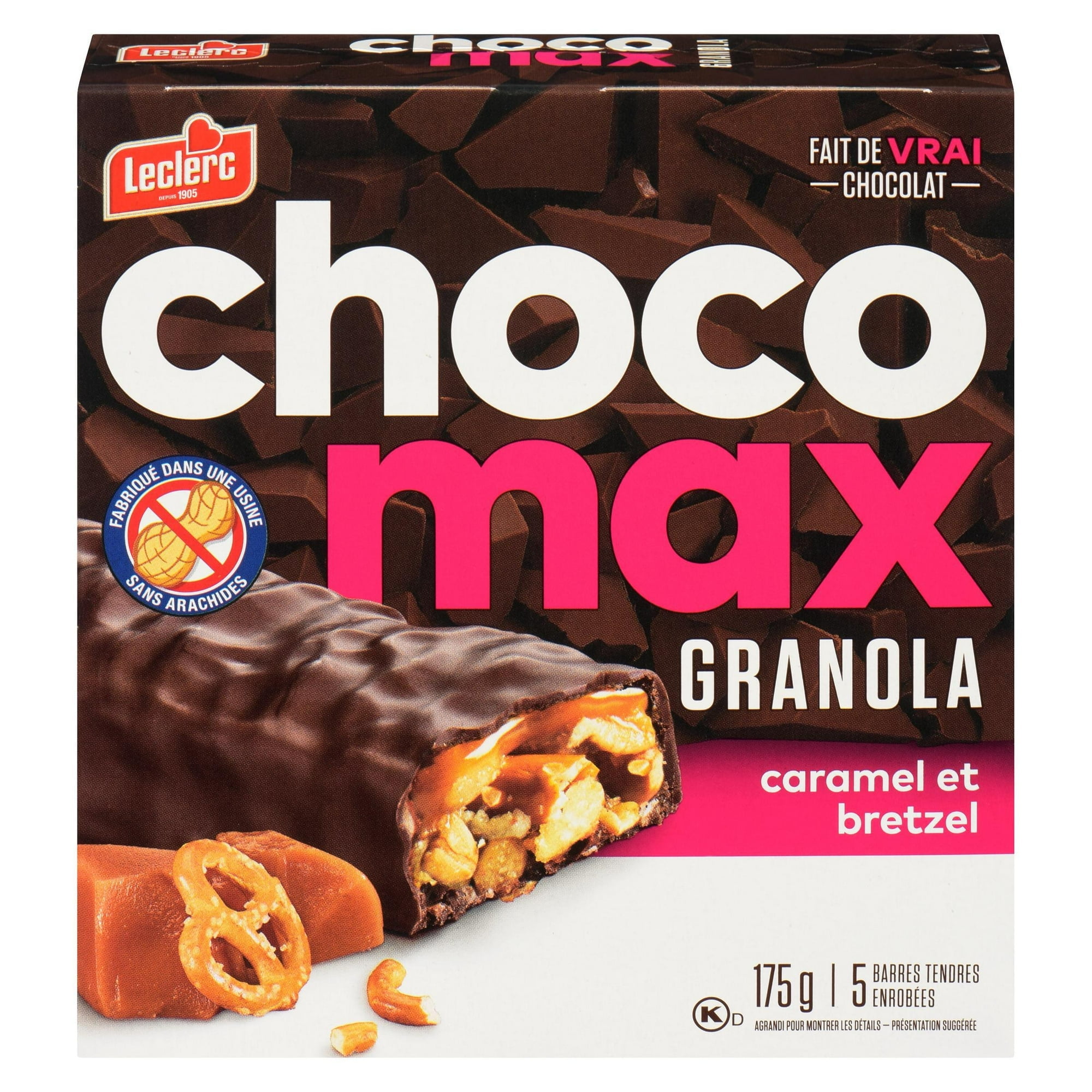 Chocomax Caramel & Bretzel Granola Barre 175g/5 barres
