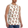 thumbnail image 2 of Haiem Men's Mushroom Print Tank Tops Summer Sleeveless Cut Off Workout T-Shirts Fitness Vest Athletic Undershirts-X-Large, 2 of 8