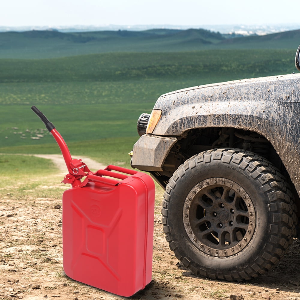 Ktaxon Portable Jerry Can 20L 5Gal Capacity, Emergency Backup Fuel Container, Red, US Standard