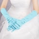thumbnail image 1 of Nvzi Guantes de satén de estilo clásico para adultos, de longitud de ópera, de 15" (verde esmeralda), 1 of 5