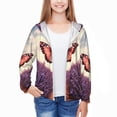 thumbnail image 3 of Cauagu Butterfly Over Lavender Print Sun Protection Jacket for Teen,Full-Zipper Long Sleeve Sun Shirts with Pockets UV Hoodie Shirts Outdoor Athletic Jacket-XX-Large, 3 of 7