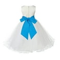 thumbnail image 2 of Ekidsbridal Girl Communion Flower Girl Dress - Satin Ivory Tulle Rattail Edge 829S-A (Size: S-12), 2 of 3