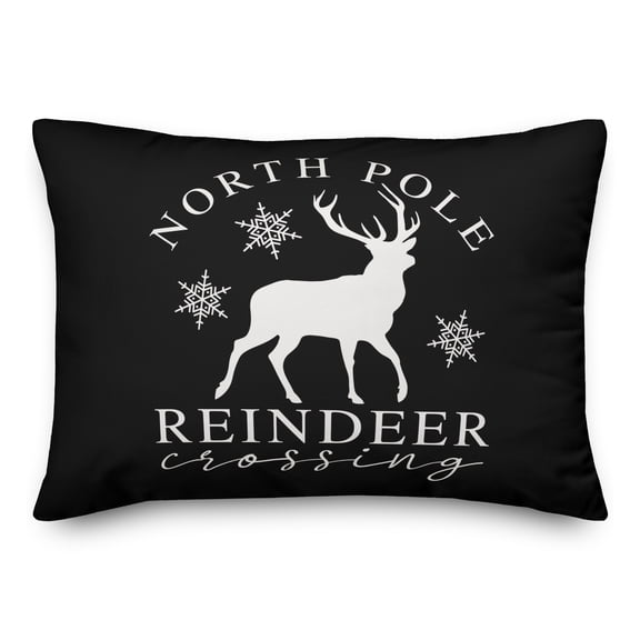 Creative Products North Pole Reindeer Crossing 14x20 Indoor / Outdoor Pillow