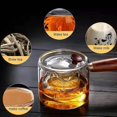thumbnail image 4 of Electric kettles heat resistant glass teapot tea infuser pot with wooden handle tea pot infuser filter flower tea (HTOOQ), 4 of 5