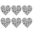 thumbnail image 1 of Uxcell 6-Pack Parches de Corazón de Strass para Planchar 2.5cm Apliques Adhesivos Plateados Brillantes para DIY/Ropa/Zapatos/Bolsas, 1 of 7