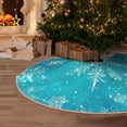 thumbnail image 5 of Daiia Christmas Snow Drawing Merry Christmas Tree Skirt , Xmas Large Lace-up Tree Skirt, Santa Snowflakes Rustic Home Decorations New Year Party Farmhouse Decor-30", 5 of 6