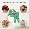 thumbnail image 4 of Uemuo Christmas French Bulldog Pattern Womens Pajama Sets,PJ Set for Women,Pajamas for Women Logo,Long Sleeve Pajama Set for Women,Soft Long Sleeve Top With Pants-Medium, 4 of 9