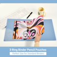 thumbnail image 3 of FORMRS 2 Pack Pencil Pouch for 3 Ring Binder with Clear Window Zipper Case, Swirling Circles, 3 of 6