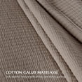 thumbnail image 3 of EVERGRACE Cotton Gauze King Bedspread, Ultra Soft Prewashed Pick Stitch Matelassé Coverlet, Lightweight Textured Oversized King Quilt Bedding Set for All Season, with 2 Shams, Mocha Brown, 3 of 8