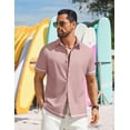 thumbnail image 6 of COOFANDY Linen Shirts for Men Hawaiian Guayabera Shirt Button Down Short Sleeve Casual Stylish, 6 of 6
