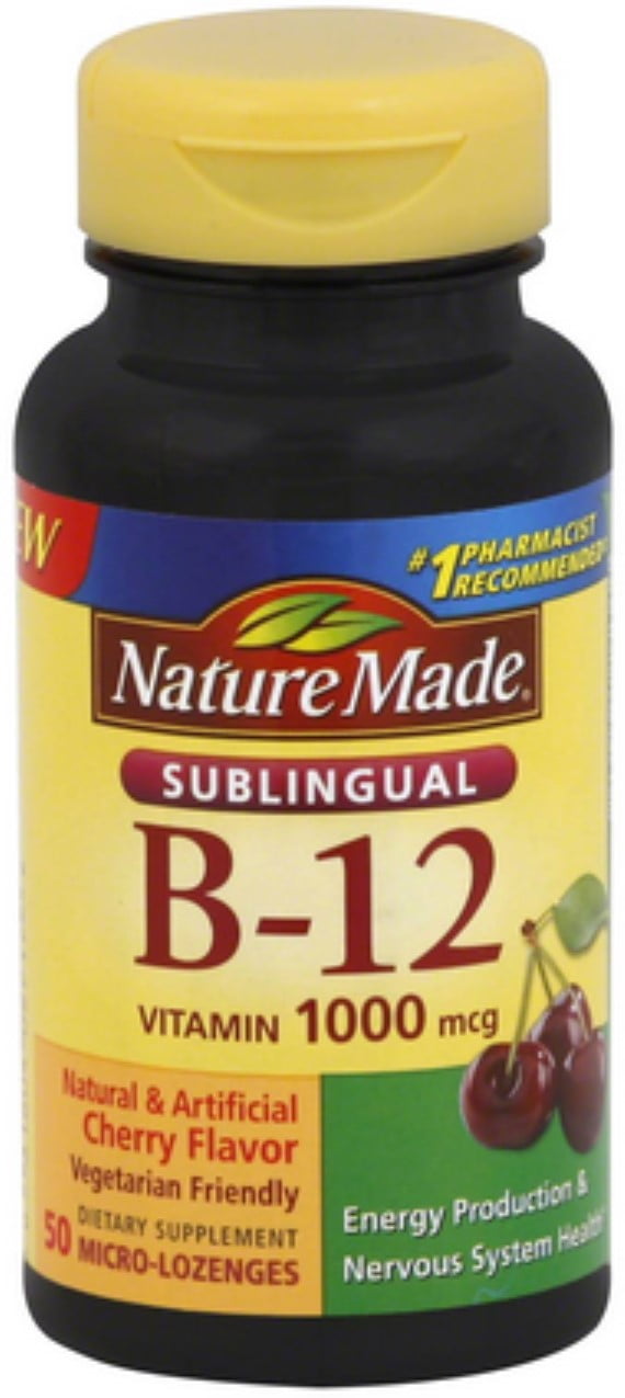 Nature Made B-12 1000 mcg Micro-Lozenges Cherry Flavor 50 ea (Pack of 3)