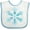 White and Blue, variant on Inktastic Icy Blue Winter Snowflake Boys or Girls Baby Bib