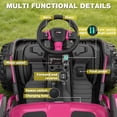 thumbnail image 5 of East doll 24V Ride on Toys for Big Kids, 24V Ride ons Car ATV for Kid with 4×200W Motors, Parent Remote Control, Bluetooth Music, Adjustable Seat, Off Road Kids Electric Car for Ages 3-12, Pink, 5 of 9