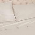 thumbnail image 3 of BNM 300 Thread Count Egyptian Cotton Stripe Pillowcase Set King, Ivory, 3 of 5